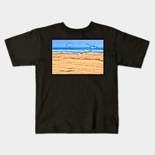 Seagulls On the Beach Kids T-Shirt